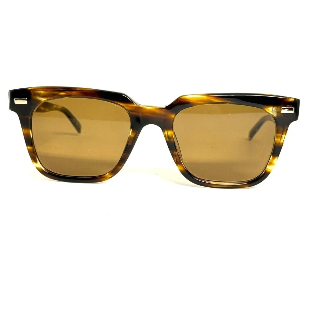 Warby Parker Winston Sunglasses Brandy Tortoise Square Brown Lens 49-19-140 256